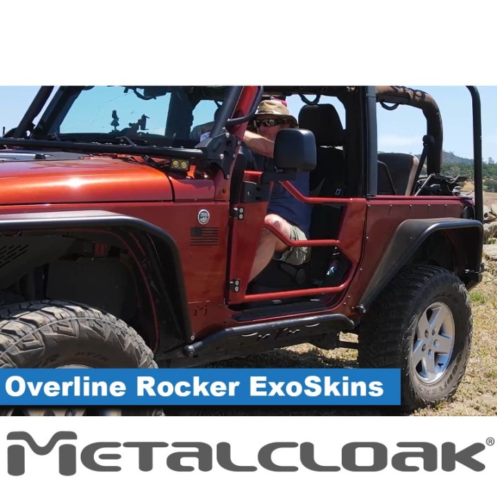 Nakladki progowe ExoSkin Overline stal Jeep Wrangler JK 2-drzwiowy MetalCloak - ujęcie 4