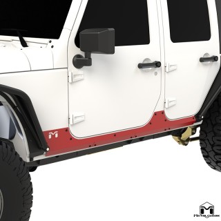 Nakladki progowe ExoSkin Overline stal Jeep Wrangler JK Unlimited 4-drzwiowy MetalCloak