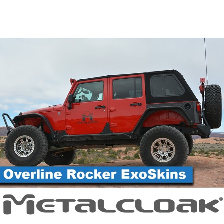 Nakladki progowe ExoSkin Overline stal Jeep Wrangler JK Unlimited 4-drzwiowy MetalCloak - ujęcie 2