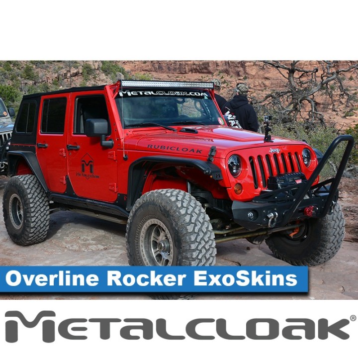 Nakladki progowe ExoSkin Overline stal Jeep Wrangler JK Unlimited 4-drzwiowy MetalCloak - ujęcie 3