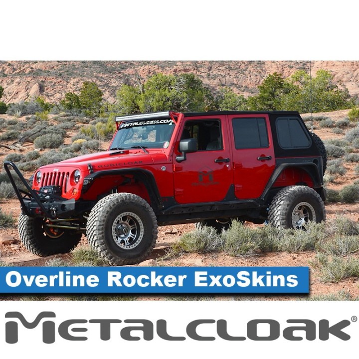Nakladki progowe ExoSkin Overline stal Jeep Wrangler JK Unlimited 4-drzwiowy MetalCloak - ujęcie 4