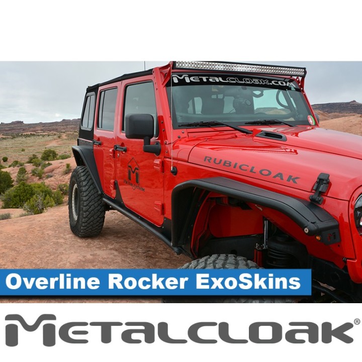 Nakladki progowe ExoSkin Overline stal Jeep Wrangler JK Unlimited 4-drzwiowy MetalCloak - ujęcie 5