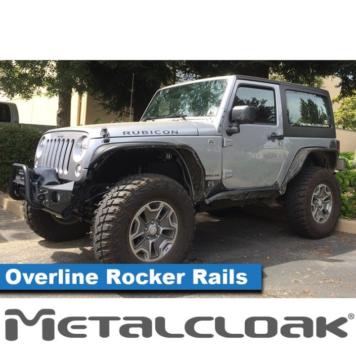 Progi rurowe rock slidery Overline Jeep Wrangler JK 2-drzwiowy MetalCloak - ujęcie 4