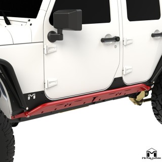 Progi rurowe rock slidery Overline Jeep Wrangler JK Unlimited 4-drzwiowy MetalCloak