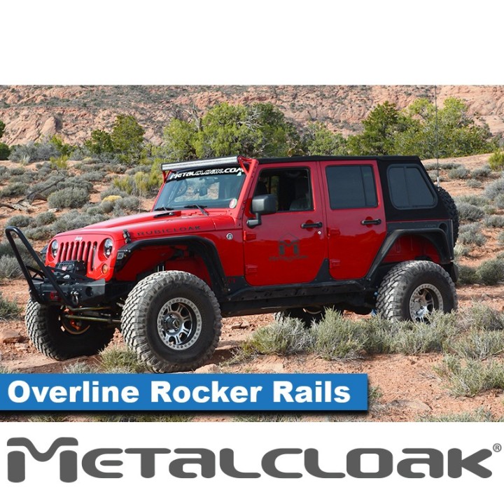 Progi rurowe rock slidery Overline Jeep Wrangler JK Unlimited 4-drzwiowy MetalCloak - ujęcie 3