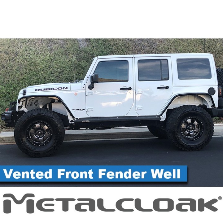 Wentylowany panel nadkola aluminiowy para czarny proszek Jeep Wrangler JK MetalCloak - ujęcie 4