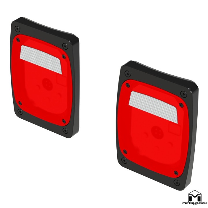 Lampy tylne LED Lo-Profile obudowa aluminiowa anodowana Jeep Wrangler JK MetalCloak