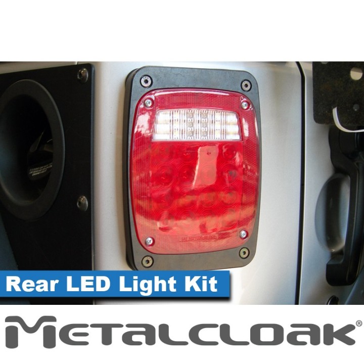 Lampy tylne LED Lo-Profile obudowa aluminiowa anodowana Jeep Wrangler JK MetalCloak - ujęcie 3