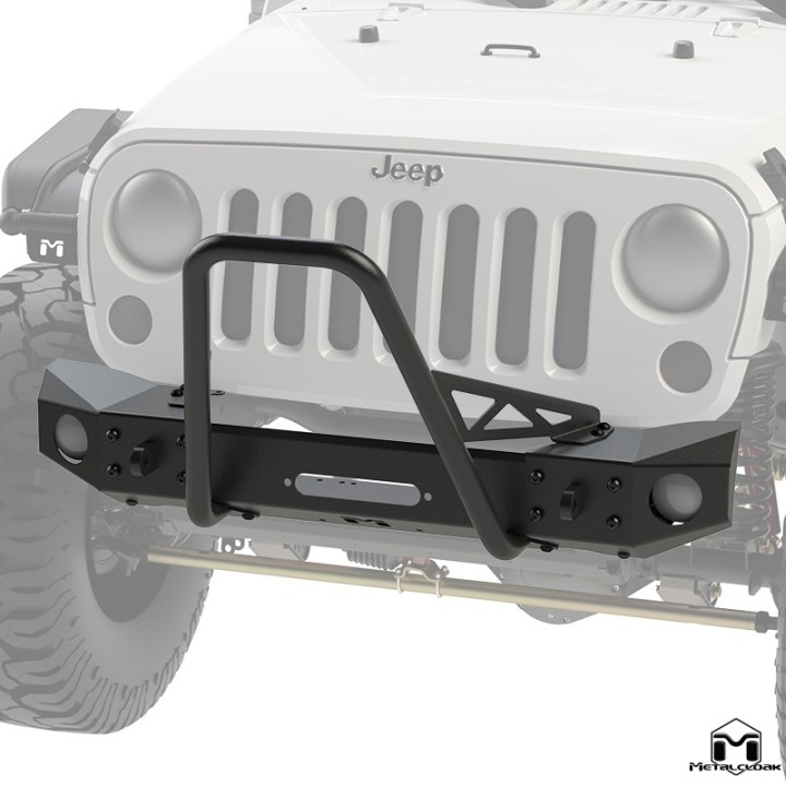 Zderzak przedni Frame-Built nr 1502 pod wyciagarke stal czarny proszek Jeep Wrangler JK MetalCloak