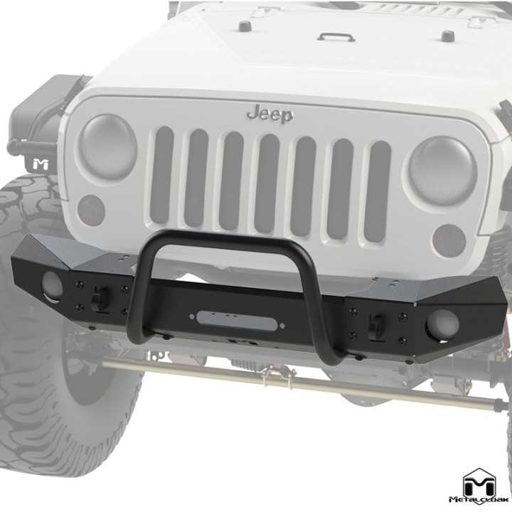 Zderzak przedni Frame-Built nr 1401 pod wyciagarke stal czarny proszek Jeep Wrangler JK MetalCloak