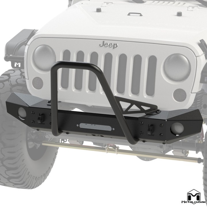 Zderzak przedni Frame-Built nr 1402 pod wyciagarke stal czarny proszek Jeep Wrangler JK MetalCloak