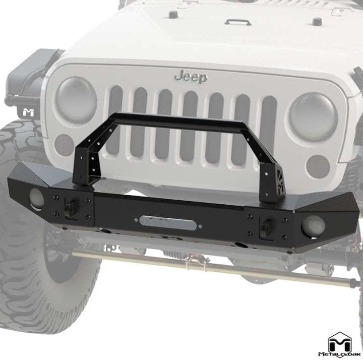 Zderzak przedni Frame-Built nr 1404 pod wyciagarke stal czarny proszek Jeep Wrangler JK MetalCloak
