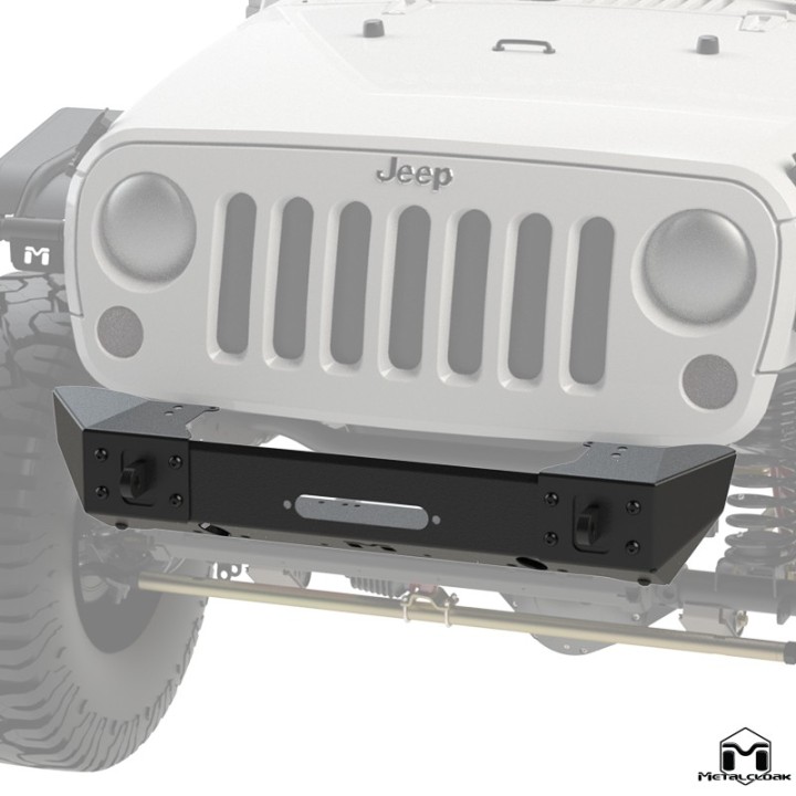 Zderzak przedni Frame-Built nr 1200 pod wyciagarke stal czarny proszek Jeep Wrangler JK MetalCloak