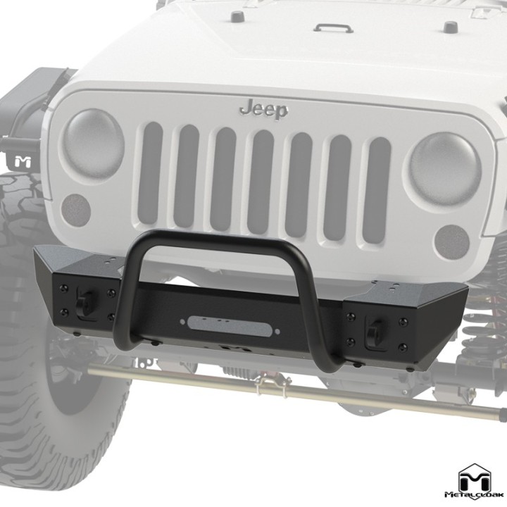Zderzak przedni Frame-Built nr 1201 pod wyciagarke stal czarny proszek Jeep Wrangler JK MetalCloak