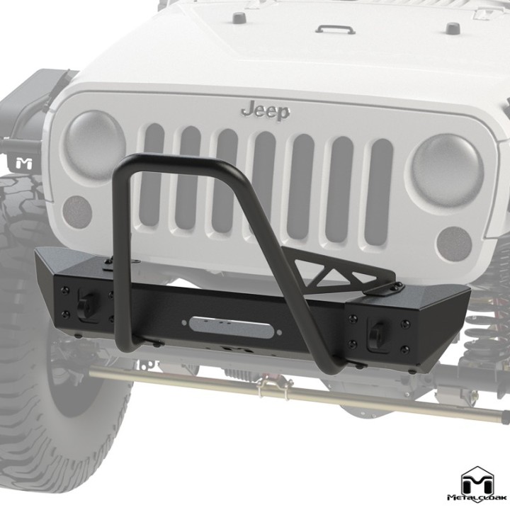 Zderzak przedni Frame-Built nr 1202 pod wyciagarke stal czarny proszek Jeep Wrangler JK MetalCloak
