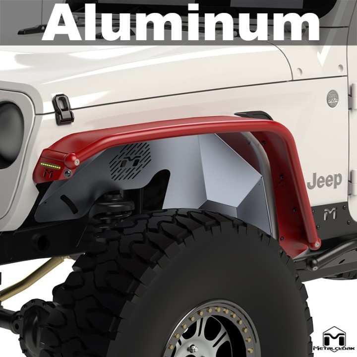 Nadkola rurowe przednie Overland, ALUMINIUM, JL/JT METALCLOAK