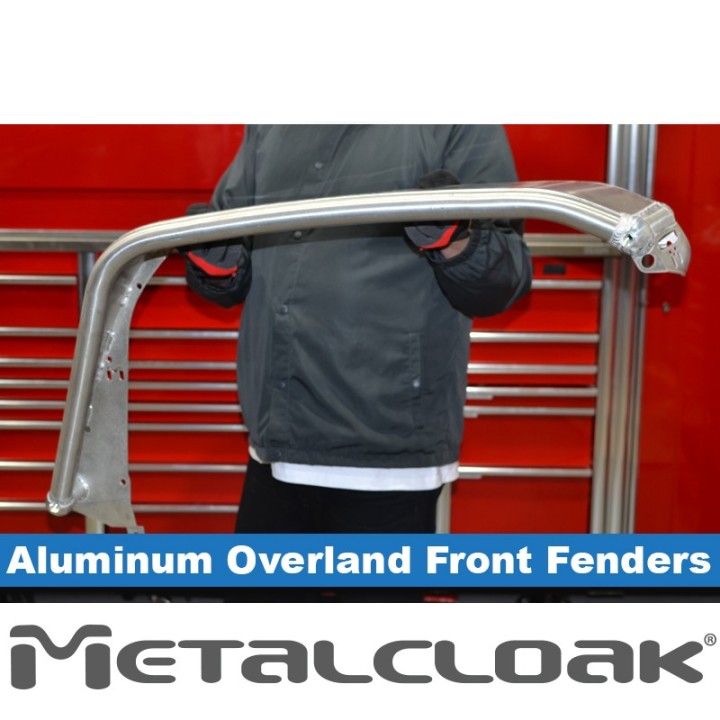 Nadkola rurowe przednie Overland, ALUMINIUM, JL/JT METALCLOAK - ujęcie 3