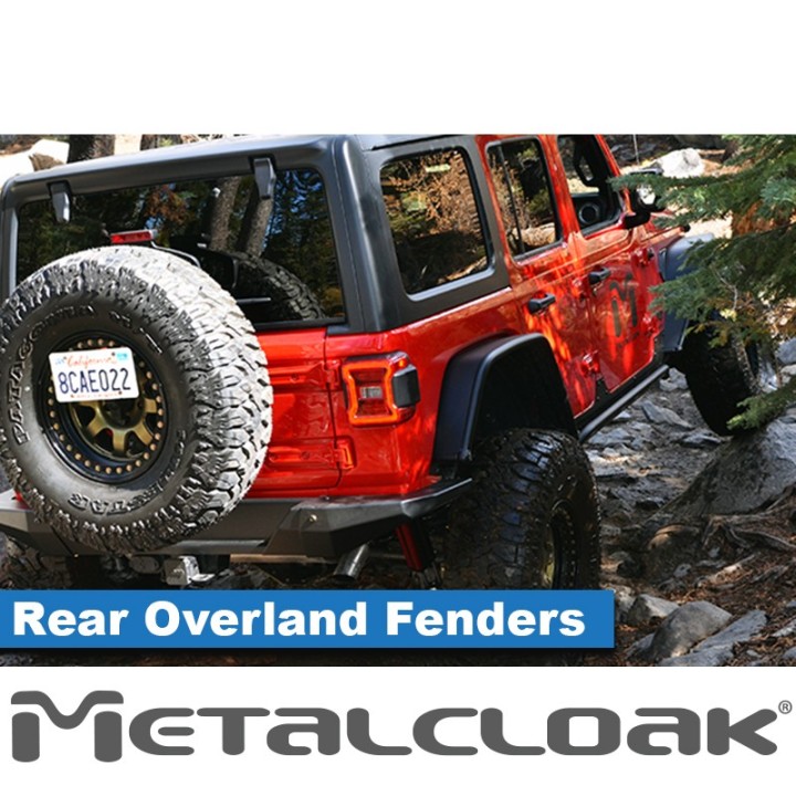 Nadkola rurowe tylne Overland, stal, JL Wrangler METALCLOAK - ujęcie 4