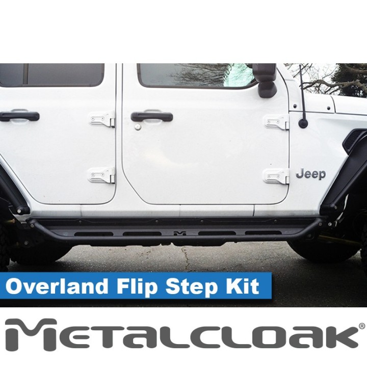 Komplet baza progowa + stopnie Flip Step Overland, JL 4D METALCLOAK - ujęcie 3
