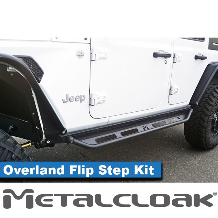 Komplet baza progowa + stopnie Flip Step Overland, JL 4D METALCLOAK - ujęcie 6