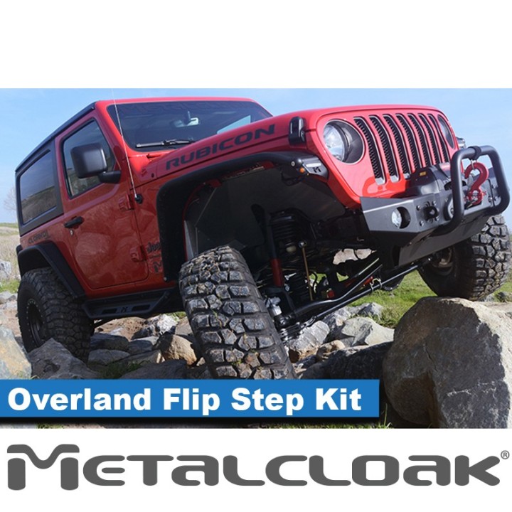 Komplet baza progowa + stopnie Flip Step Overland, JL 2D METALCLOAK - ujęcie 2