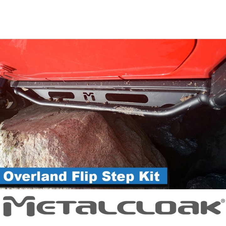 Komplet baza progowa + stopnie Flip Step Overland, JL 2D METALCLOAK - ujęcie 3