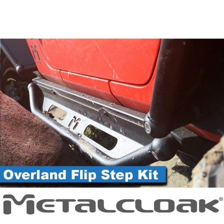 Komplet baza progowa + stopnie Flip Step Overland, JL 2D METALCLOAK - ujęcie 4