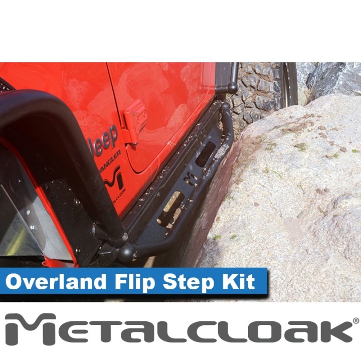 Komplet baza progowa + stopnie Flip Step Overland, JL 2D METALCLOAK - ujęcie 5