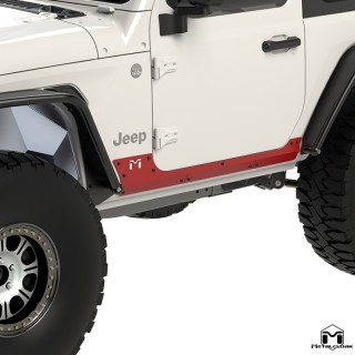 Aluminiowe nakladki progowe ExoSkin - Jeep JL Wrangler 2D | MetalCloak