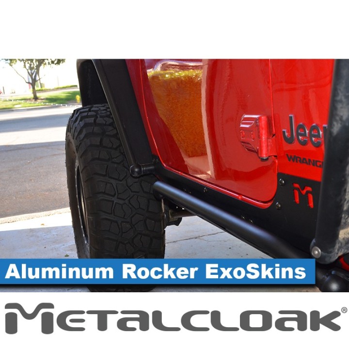 Nakladki progowe ExoSkin aluminiowe, para, JL 2D METALCLOAK - ujęcie 3