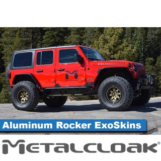 Nakladki progowe ExoSkin klejone bez wiercenia - Jeep JL 4D i JT | MetalCloak