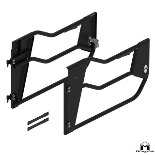 Drzwi rurowe Open Frame aluminiowe, przod, para, JL/JT METALCLOAK