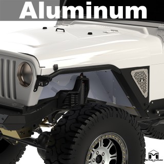 Nadkola rurowe Overline, przod, para, TJ/LJ, aluminium METALCLOAK - ujęcie 2