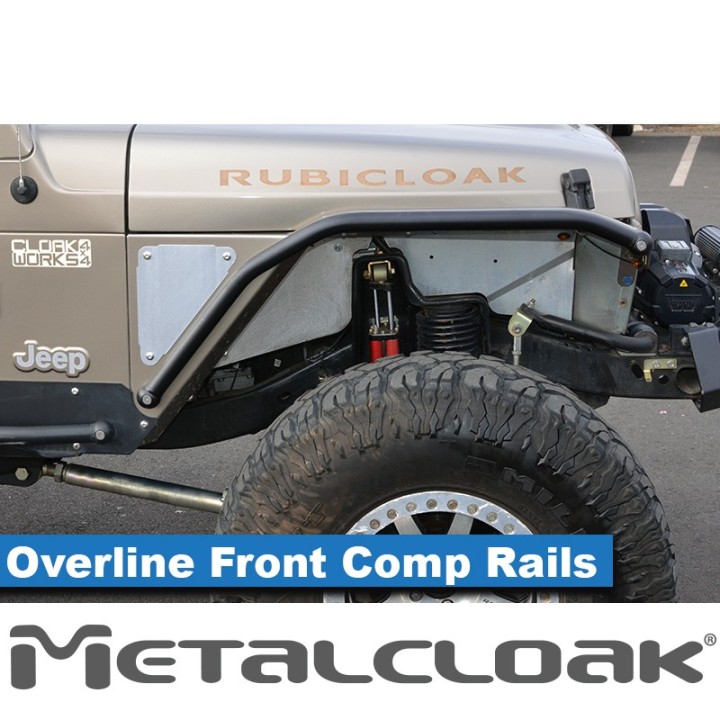 Listwa Rub Rail Overline 1,5", para, TJ/LJ/YJ, czarna powloka proszkowa METALCLOAK - ujęcie 2