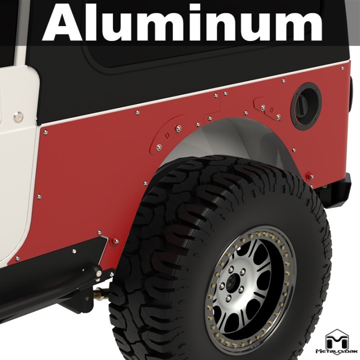 Przedluzone oslony naroznikow, para, LJ Wrangler, aluminium METALCLOAK