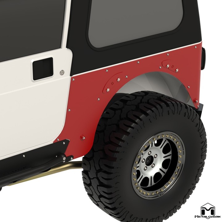 Przedluzone oslony naroznikow, wersja Stretch, para, TJ Wrangler METALCLOAK