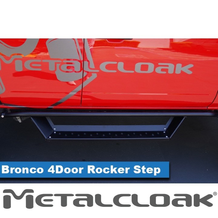 Stopien do progow Overline, 4-drzwiowy, czarna powloka proszkowa, Ford Bronco 6G METALCLOAK - ujęcie 3
