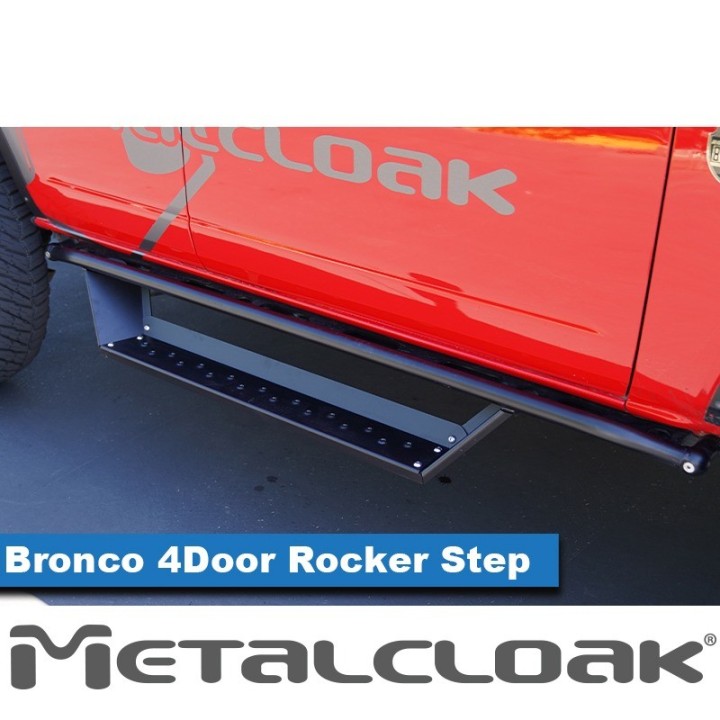 Stopien do progow Overline, 4-drzwiowy, czarna powloka proszkowa, Ford Bronco 6G METALCLOAK - ujęcie 4