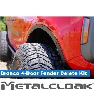 Zestaw Fender Delete, przod i tyl, 4-drzwiowy, czarna powloka proszkowa, Ford Bronco 6G METALCLOAK - ujęcie 2