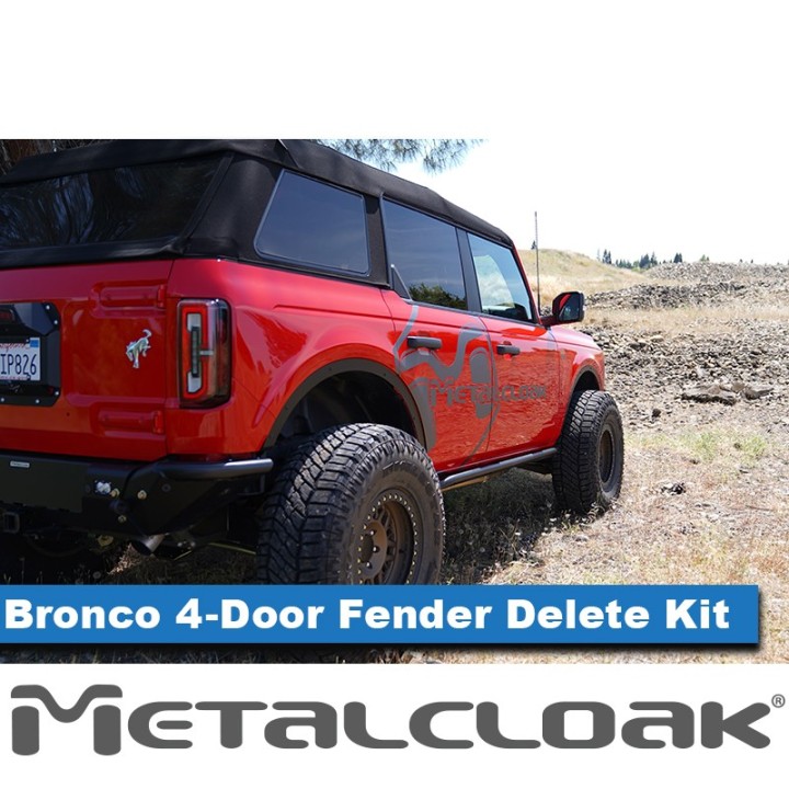 Zestaw Fender Delete, przod i tyl, 4-drzwiowy, czarna powloka proszkowa, Ford Bronco 6G METALCLOAK - ujęcie 3