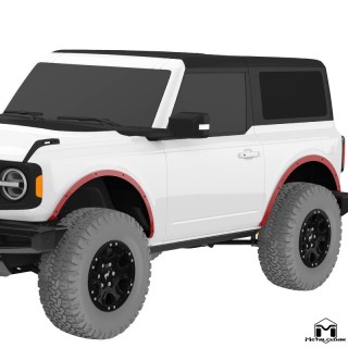 Zestaw Fender Delete, przod i tyl, 2-drzwiowy, czarna powloka proszkowa, Ford Bronco 6G METALCLOAK