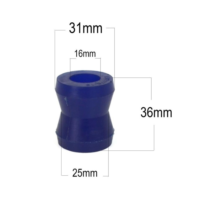 Tuleja amortyzatora EFS, poliuretan 80 Duro, otwór 16 mm — Jeep Grand Cherokee ZJ/WJ EFS4WD - ujęcie 2