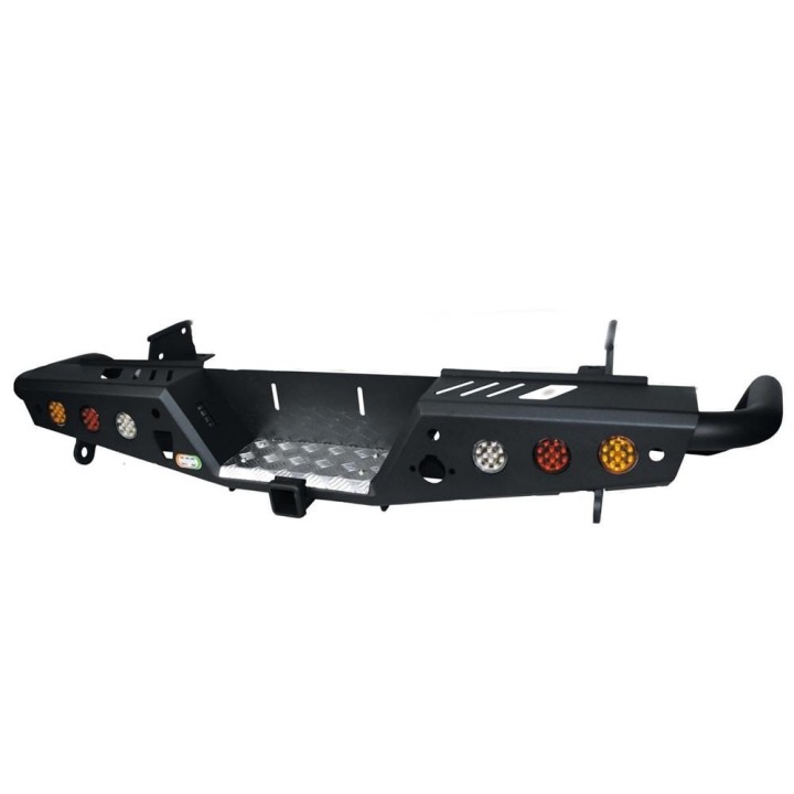 Zderzak tylny stalowy EFS z orurowaniem i światłami LED — Toyota Hilux Vigo 2005-2015 EFS4WD - ujęcie 4