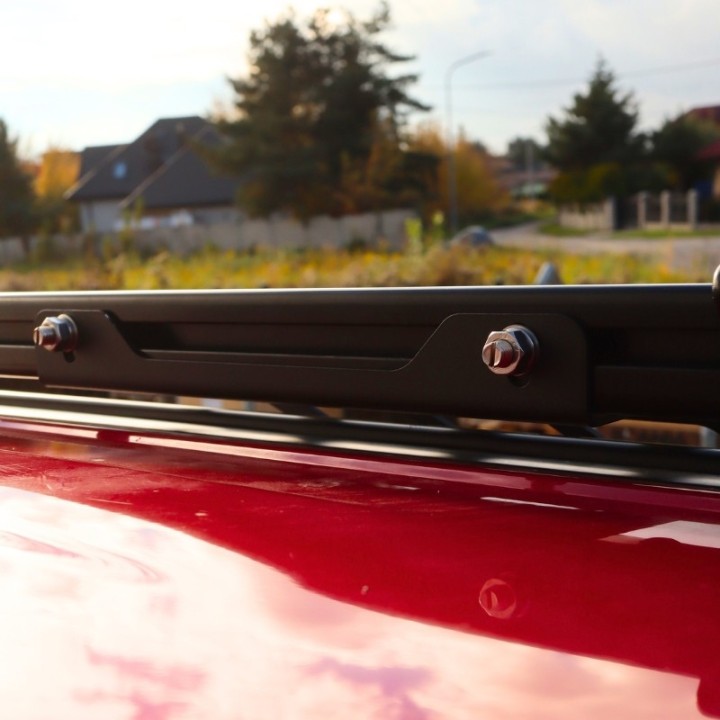 Zewnętrzny panel MOLLE Bison Gear - Toyota 4Runner 5. gen. - Strona: Prawa, Relingi fabryczne - ujęcie 15
