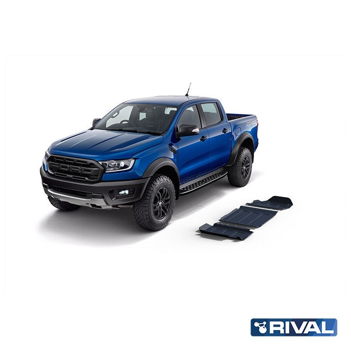 Zestaw osłon stalowych Rival — silnik, skrzynia biegów, reduktor — Ford Ranger Raptor 2019-2022