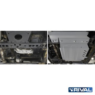 Osłona reduktora Rival aluminium 6 mm — Nissan Navara D23/D40, Frontier, Pathfinder R51, Mercedes X-Class - ujęcie 2