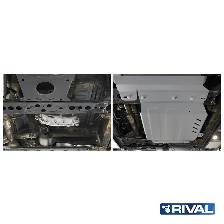 Osłona reduktora Rival aluminium 6 mm — Nissan Navara D23/D40, Frontier, Pathfinder R51, Mercedes X-Class - ujęcie 2