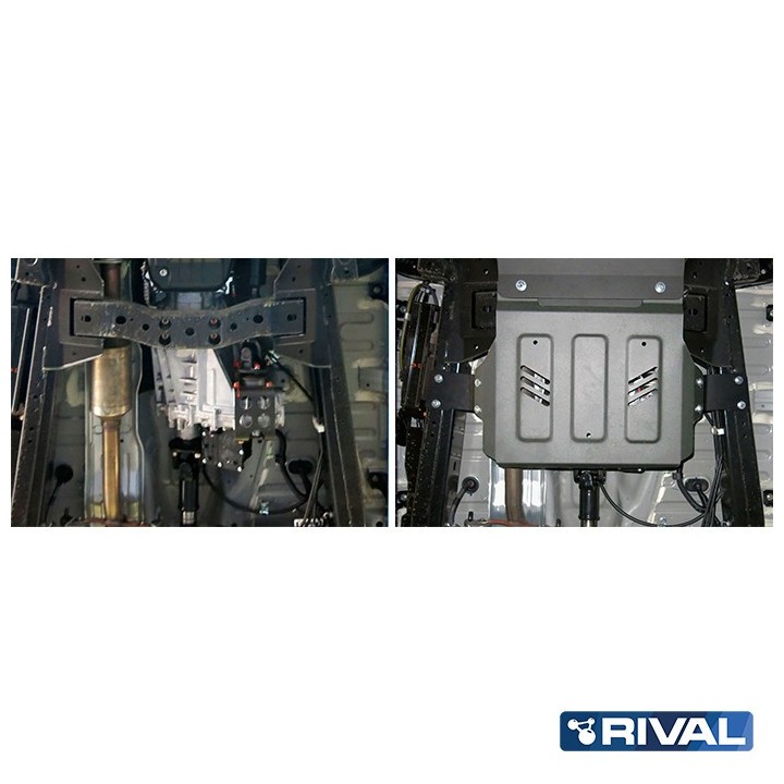 Osłona reduktora Rival aluminium 6 mm — Mitsubishi L200 2015-2023, Pajero Sport od 2016, Fiat Fullback 2016-2020 - ujęcie 3
