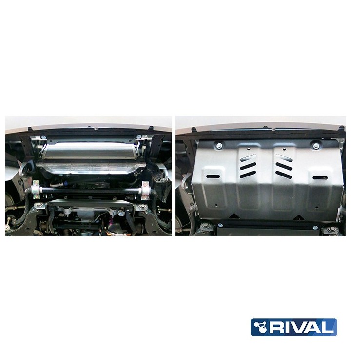 Osłona chłodnicy Rival aluminium 6 mm — Mitsubishi L200 2015-2023, Pajero Sport od 2016, Fiat Fullback 2016-2020 - ujęcie 3