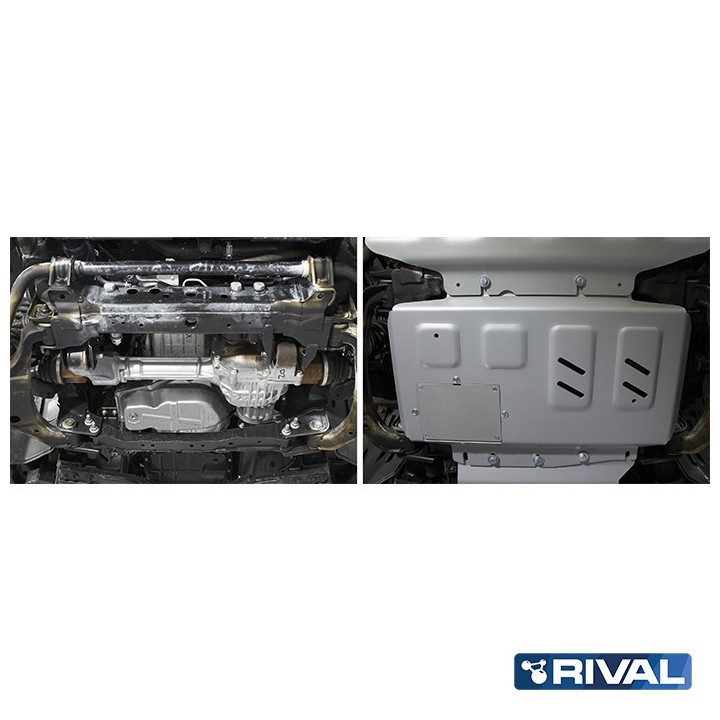 Osłona silnika Rival aluminium 4 mm — Nissan Navara D23/D40, Frontier, Pathfinder R51, Mercedes X-Class - ujęcie 3